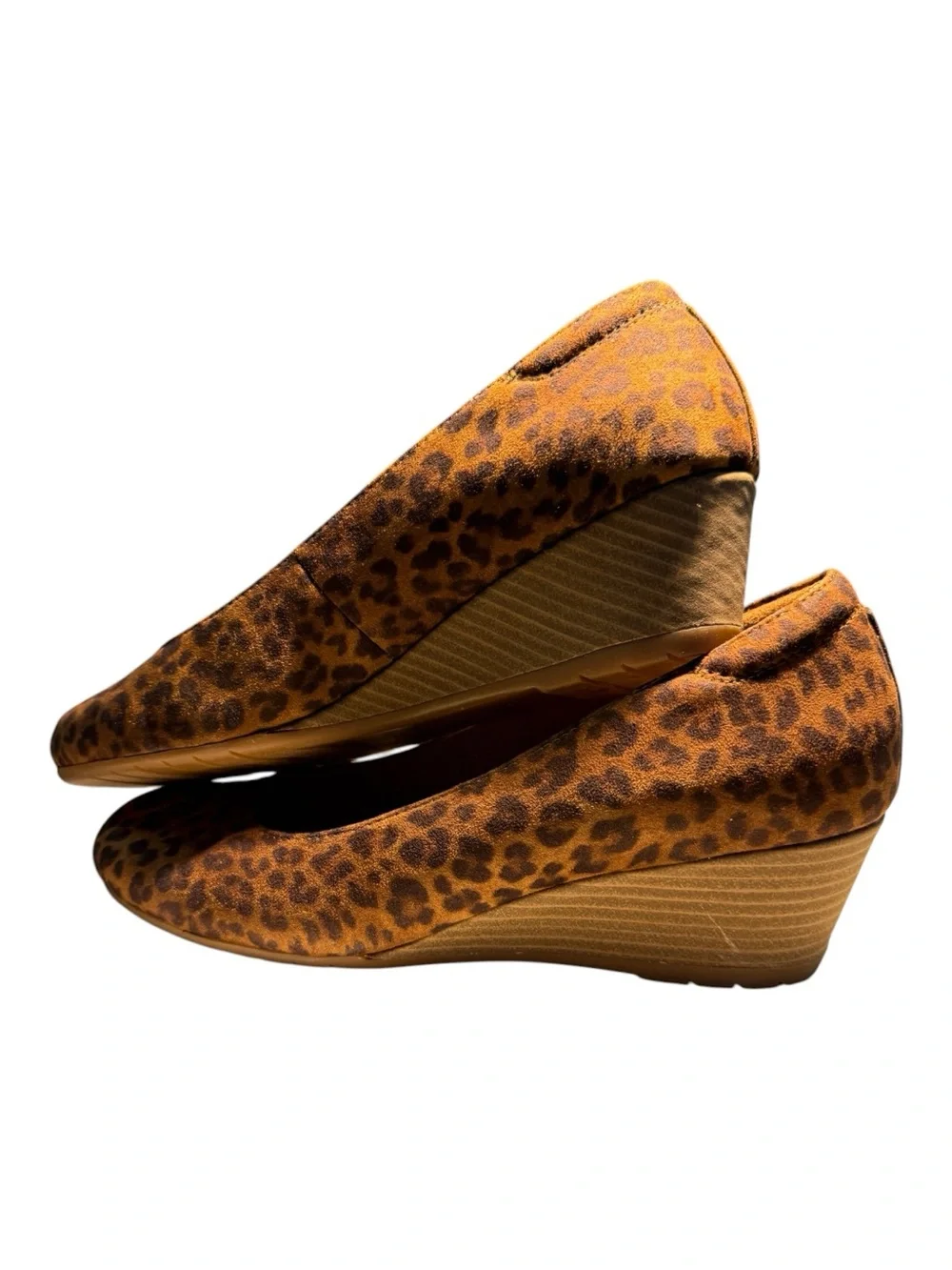 Dr. Scholl’s Leopard Animal Print Wedge Pumps Women’s Size 9M NWOB